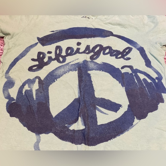 Life is Good headphones tshirt size M 7/8 - Picture 9 of 11